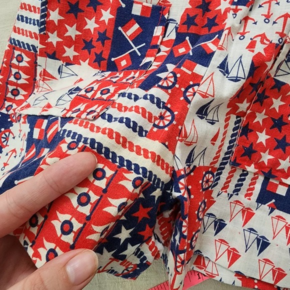 Vintage Patriotic Sailor Jon Jon kids 6/7 - Picture 9 of 9